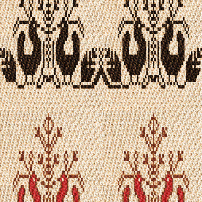 Patterned Red Rug, pat649org