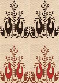 Machine Washable Transitional Red Rug, wshpat649org