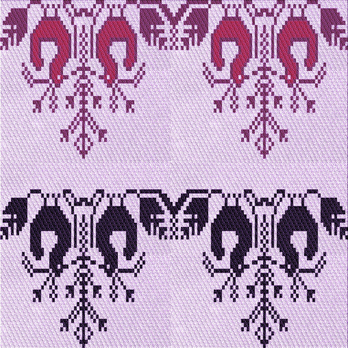 Round Patterned Orchid Purple Rug, pat649pur