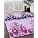 Patterned Orchid Purple Rug in Family Room, pat649pur