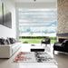 Square Patterned Off-White Novelty Rug in a Living Room, pat649