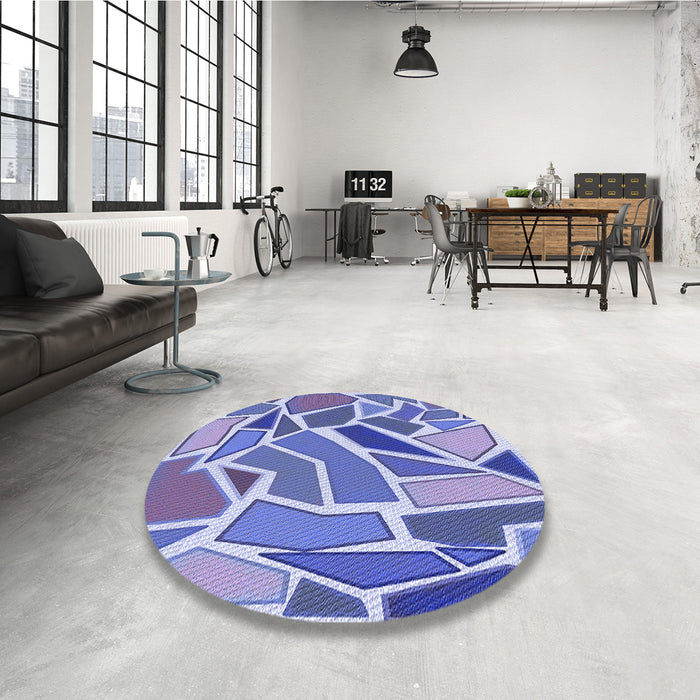 Patterned Jeans Blue Rug in a Kitchen, pat65blu