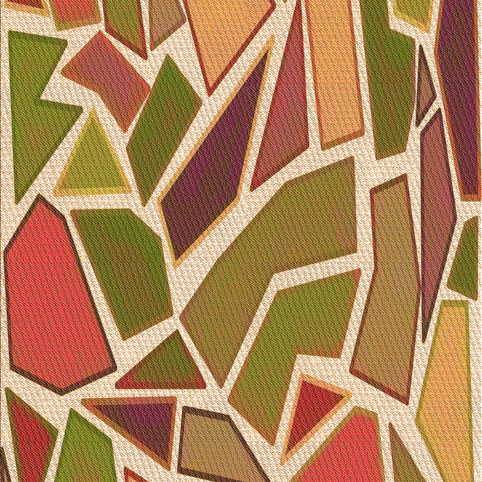 Square Patterned Yellow Orange Rug in a Living Room, pat65org