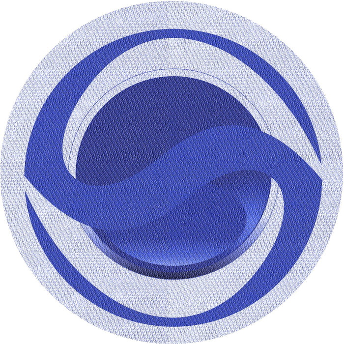 Square Patterned Blue Rug, pat650blu