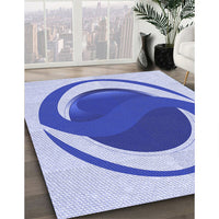 Patterned Blue Rug, pat650blu