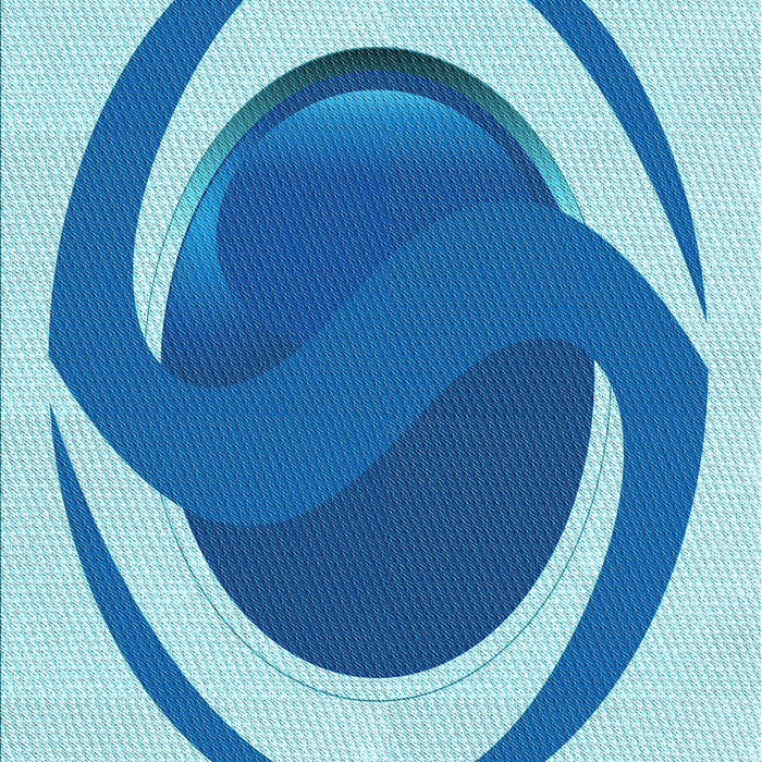 Machine Washable Transitional Blue Rug, wshpat650lblu