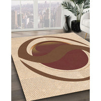 Patterned Mahogany Brown Rug, pat650org