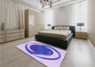 Patterned Blossom Pink Rug in a Bedroom, pat650pur