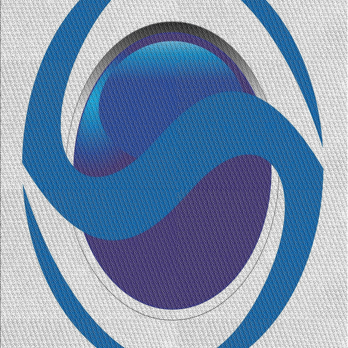 Patterned Pale Blue Novelty Rug, pat650