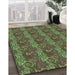 Machine Washable Transitional Green Rug in a Family Room, wshpat651grn