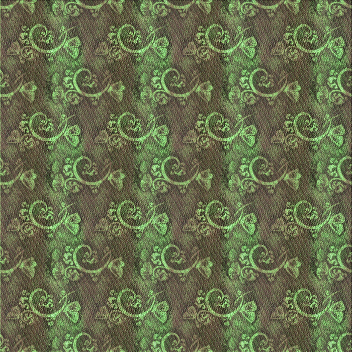 Round Patterned Green Rug, pat651grn