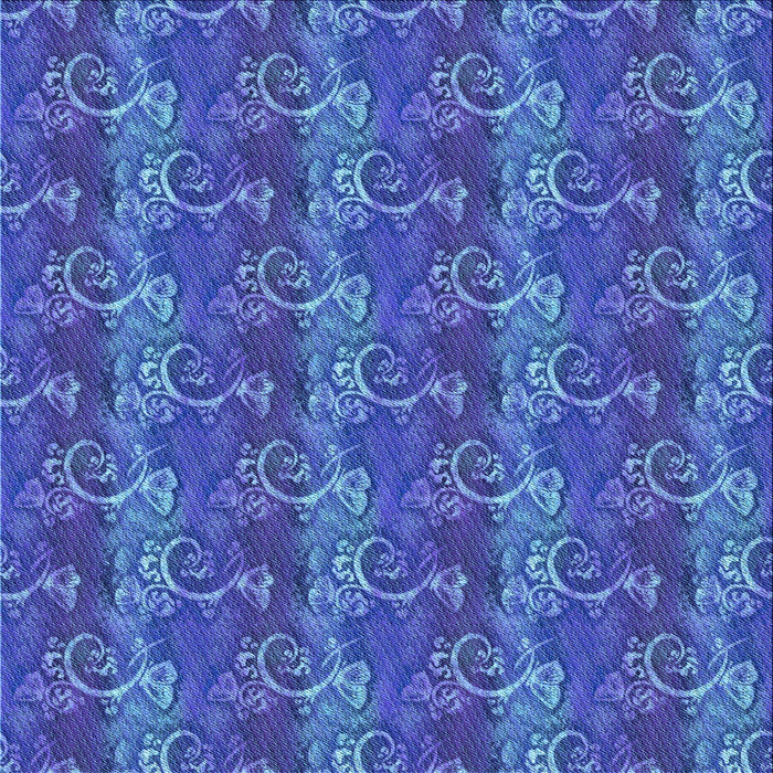 Round Patterned Blue Rug, pat651lblu