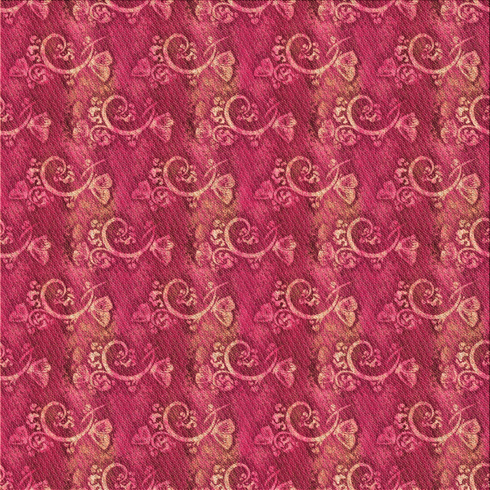 Round Machine Washable Transitional Crimson Red Rug, wshpat651org