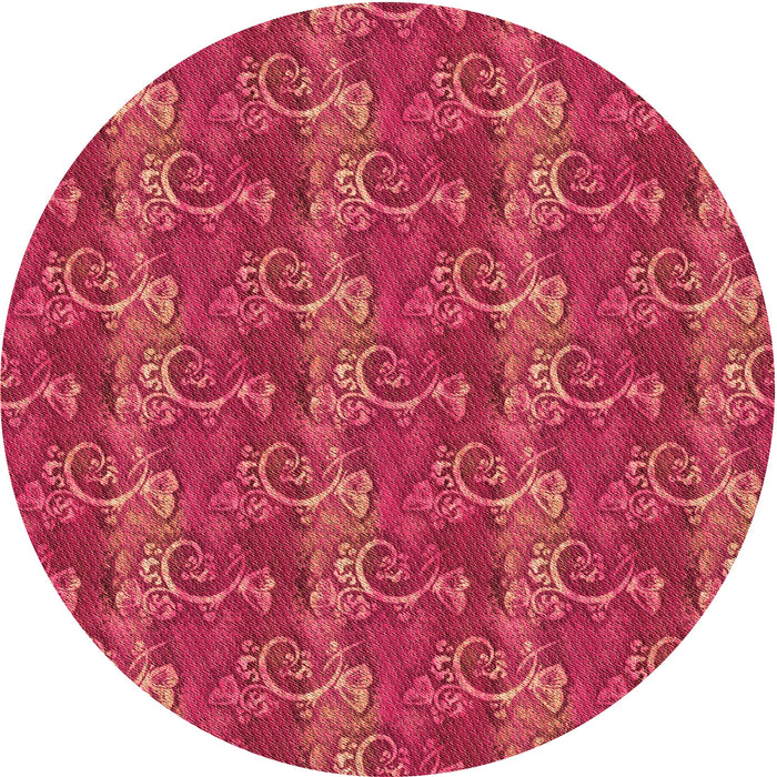Square Patterned Crimson Red Rug, pat651org