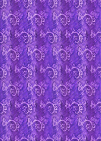 Machine Washable Transitional Neon Purple Rug, wshpat651pur