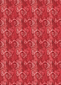 Machine Washable Transitional Red Rug, wshpat651rd