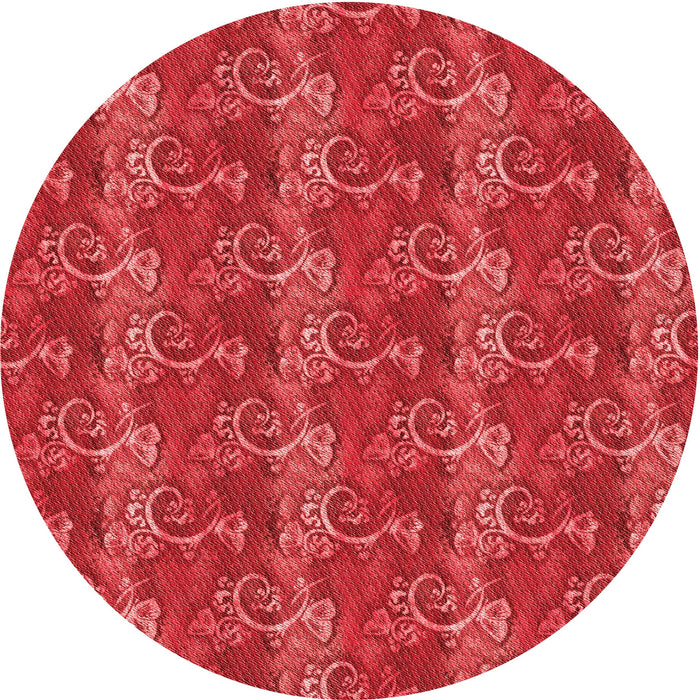 Square Machine Washable Transitional Red Rug in a Living Room, wshpat651rd