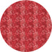 Square Machine Washable Transitional Red Rug in a Living Room, wshpat651rd