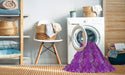 Machine Washable Transitional Dark Violet Purple Rug in a Washing Machine, wshpat651