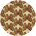 Square Patterned Saddle Brown Rug, pat652brn