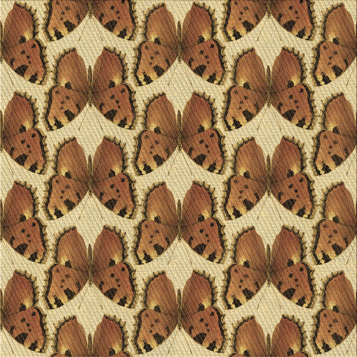 Round Machine Washable Transitional Saddle Brown Rug, wshpat652brn