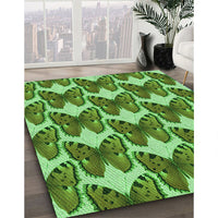 Patterned Green Rug, pat652grn
