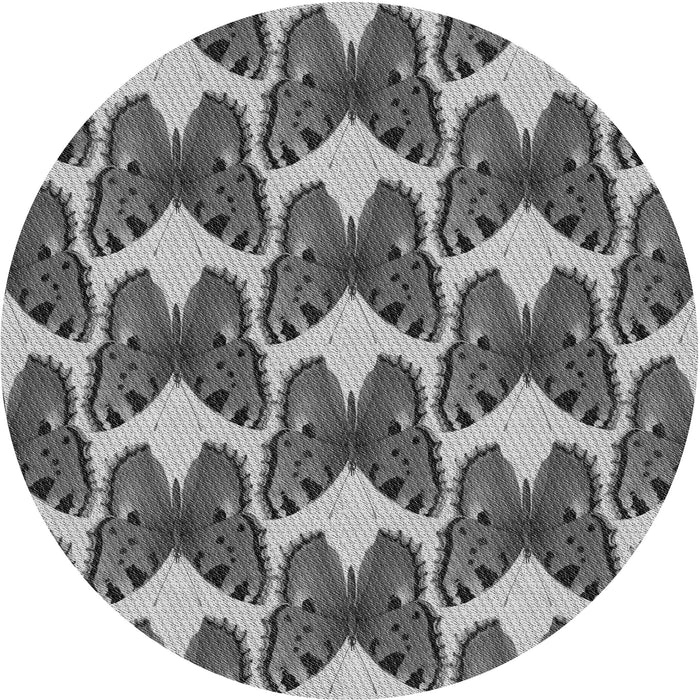 Square Patterned Black Rug, pat652gry