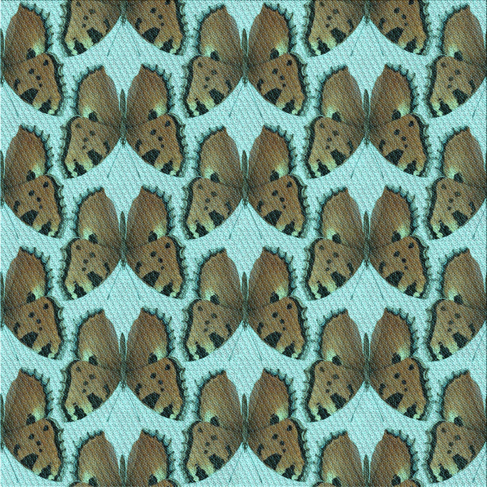 Round Patterned Army Green Rug, pat652lblu