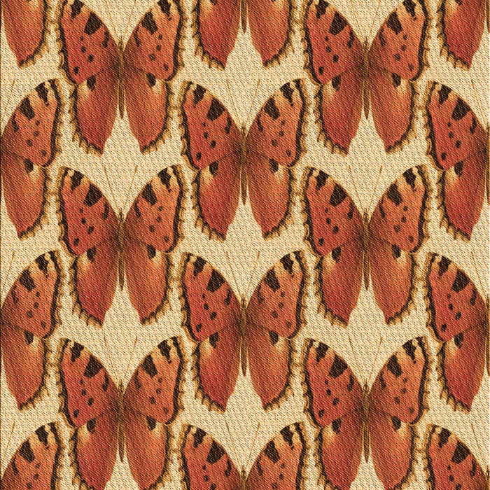 Patterned Orange Rug, pat652org