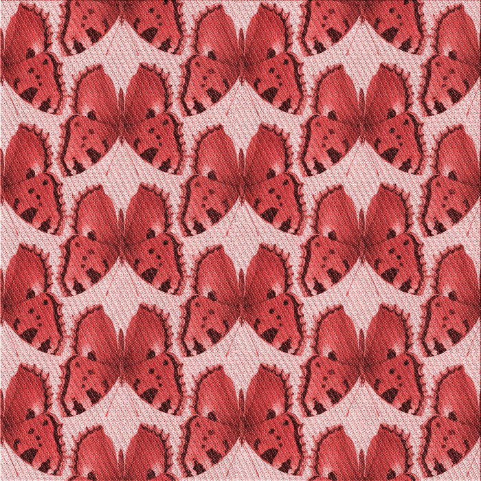 Round Patterned Red Rug, pat652rd