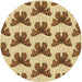 Square Patterned Mahogany Brown Rug, pat653brn