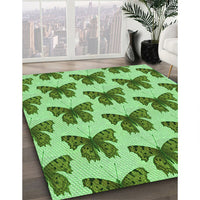 Patterned Jade Green Rug, pat653grn