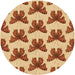 Square Patterned Mahogany Brown Rug, pat653org