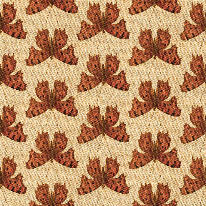 Round Patterned Mahogany Brown Rug, pat653org