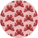 Square Patterned Pastel Pink Rug, pat653rd