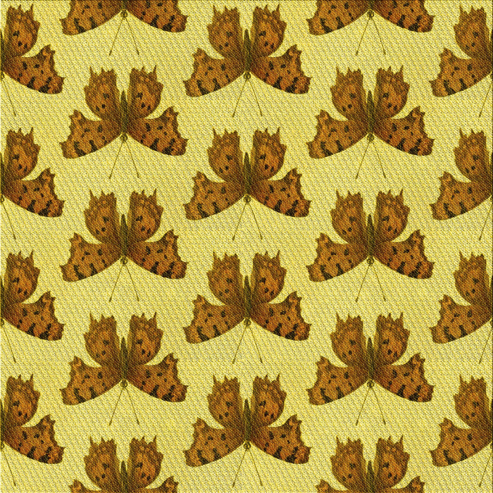 Round Patterned Yellow Rug, pat653yw