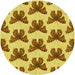 Square Patterned Yellow Rug, pat653yw