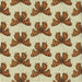 Square Patterned Saddle Brown Novelty Rug, pat653