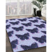 Machine Washable Transitional Blue Rug in a Family Room, wshpat654blu