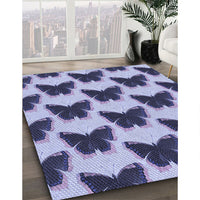 Patterned Blue Rug, pat654blu