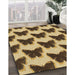 Machine Washable Transitional Chrome Gold Yellow Rug in a Family Room, wshpat654brn