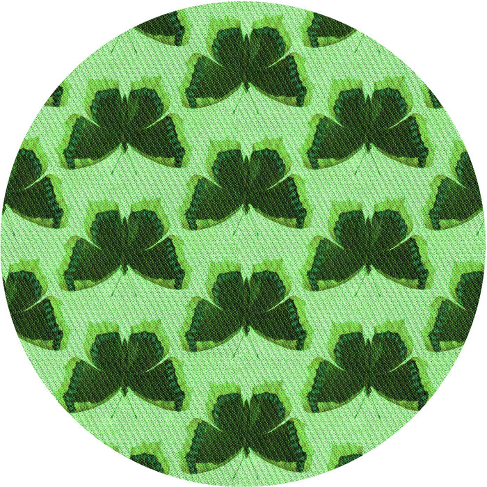 Square Patterned Deep Emerald Green Rug, pat654grn