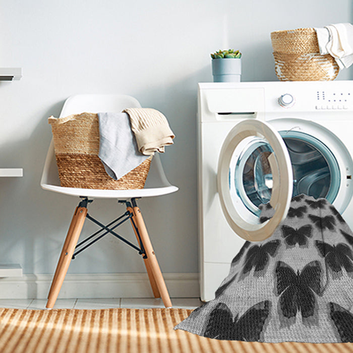 Machine Washable Transitional Cloud Gray Rug in a Washing Machine, wshpat654gry