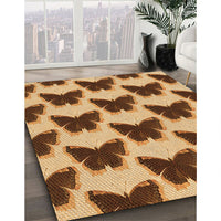 Patterned Yellow Orange Rug, pat654org