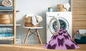 Machine Washable Transitional Dark Magenta Purple Rug in a Washing Machine, wshpat654pur