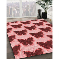 Patterned Pastel Pink Rug, pat654rd