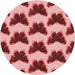 Square Machine Washable Transitional Pastel Pink Rug in a Living Room, wshpat654rd