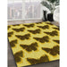 Machine Washable Transitional Yellow Rug in a Family Room, wshpat654yw