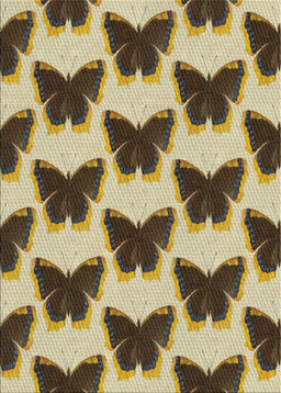Patterned Brown Gold Novelty Rug, pat654