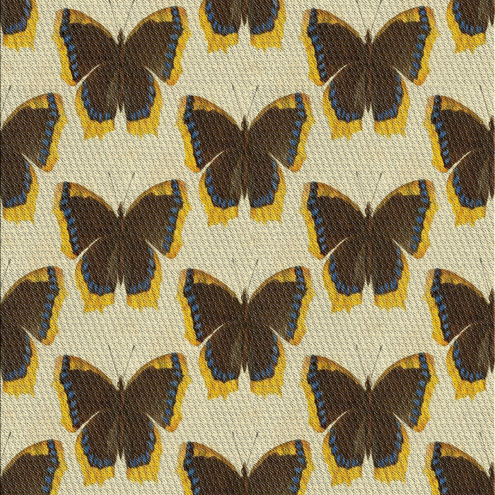 Patterned Brown Gold Novelty Rug, pat654